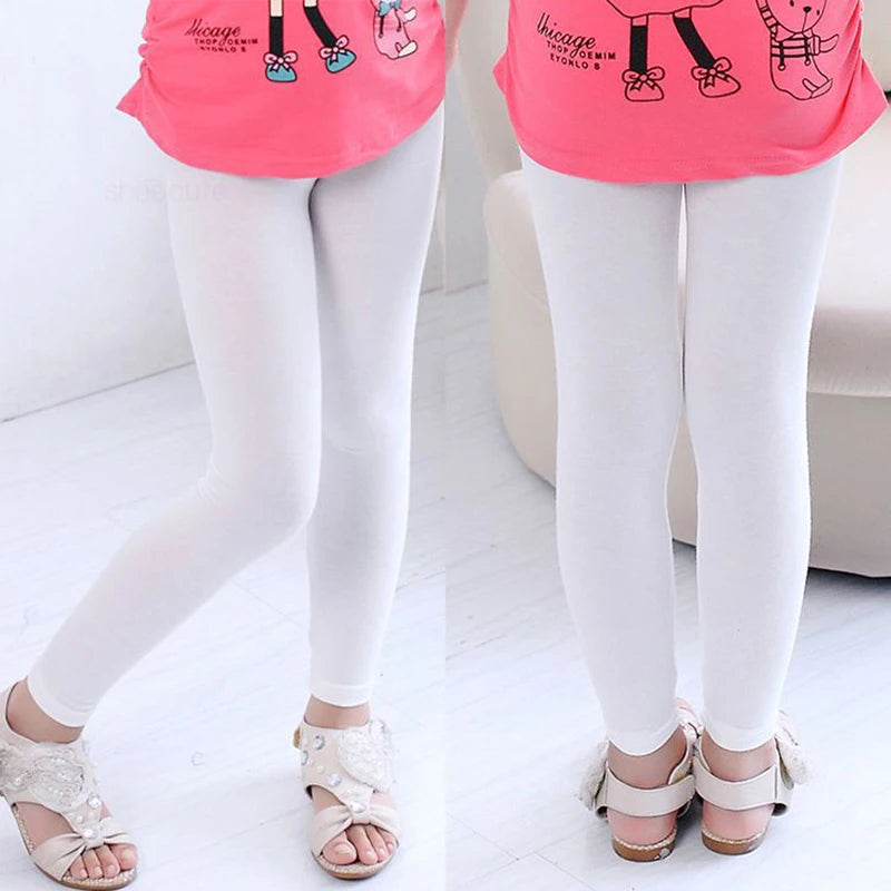 Pantalons pour filles, Leggings en coton Modal élastique doux pour enfants, couleur bonbon, pantalons slim pour filles, couleur unie, pantalons pour enfants de 2 à 13 ans