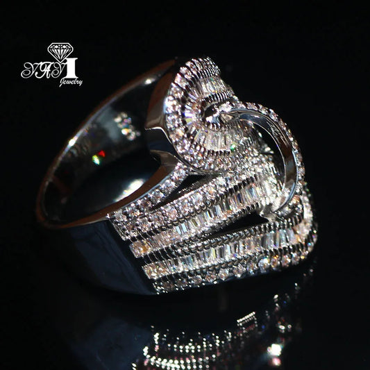 YaYI – bagues de fiançailles et de mariage, bijoux fins, pierres précieuses de qualité supérieure, Moissanite, zircone cubique, couleur argent, cadeaux