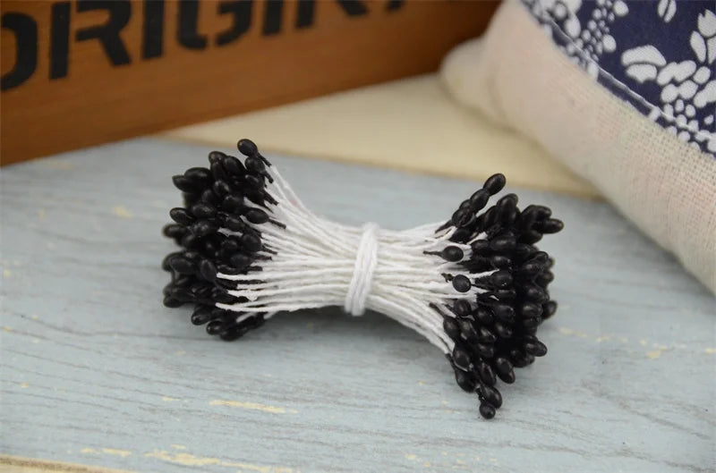 300 pièces fleur artificielle Double têtes étamine nacré artisanat cartes gâteaux décor Scrapbooking Floral pour la maison décor de fête de mariage