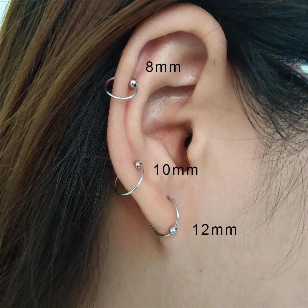 INZATT minimaliste réel 925 en argent Sterling rond petites boucles d'oreilles accessoire à la mode pour les femmes petite amie bijoux cadeau de fête