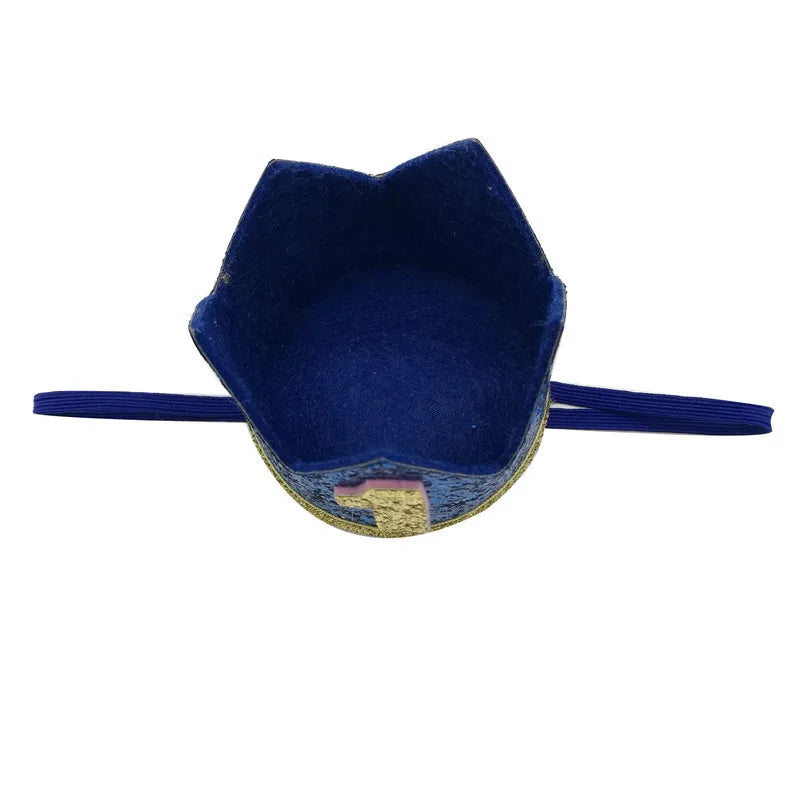 1 pièces bébé garçon 1 2 3 4 5 6 anniversaire bandeau couronne bandeau bébé douche chapeau Photo accessoire enfants 1er joyeux anniversaire fête décoration