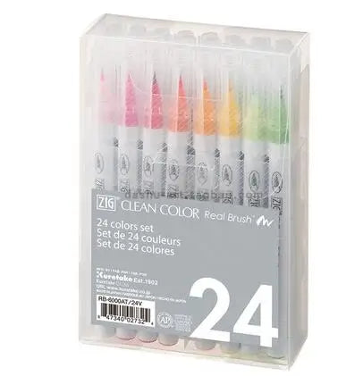ZIG Kuretake Brosse Stylos Couleur Propre Brosse Réelle Ensemble RB-6000AT Japon