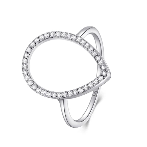 Modian – bague de fiançailles classique en forme de goutte d'eau, bijoux étincelants, bagues en argent Sterling 100% 925 pour femmes, nouvelle mode Instagram