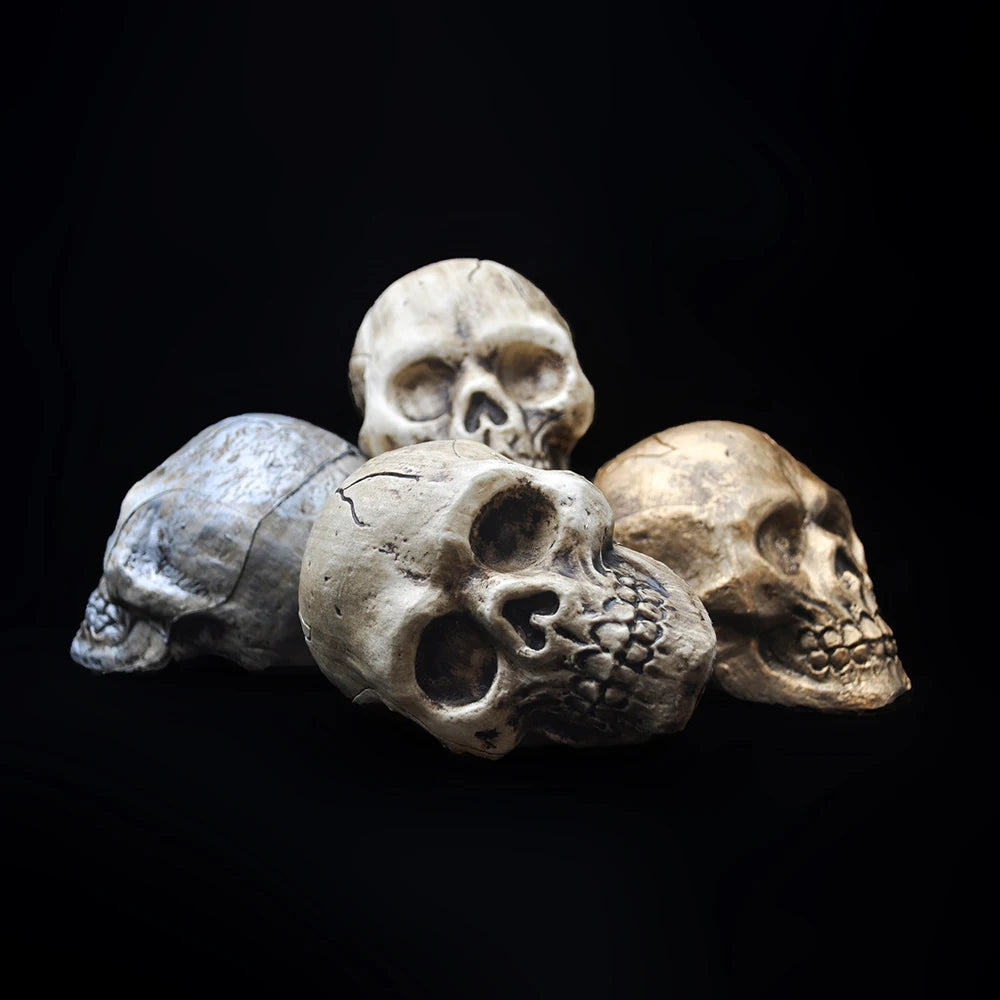 Décoration de crâne d'halloween en plastique de haute qualité, modèle de crâne pendentif, Statue de Sculpture d'horreur, accessoires d'ornements de fête pour maison hantée
