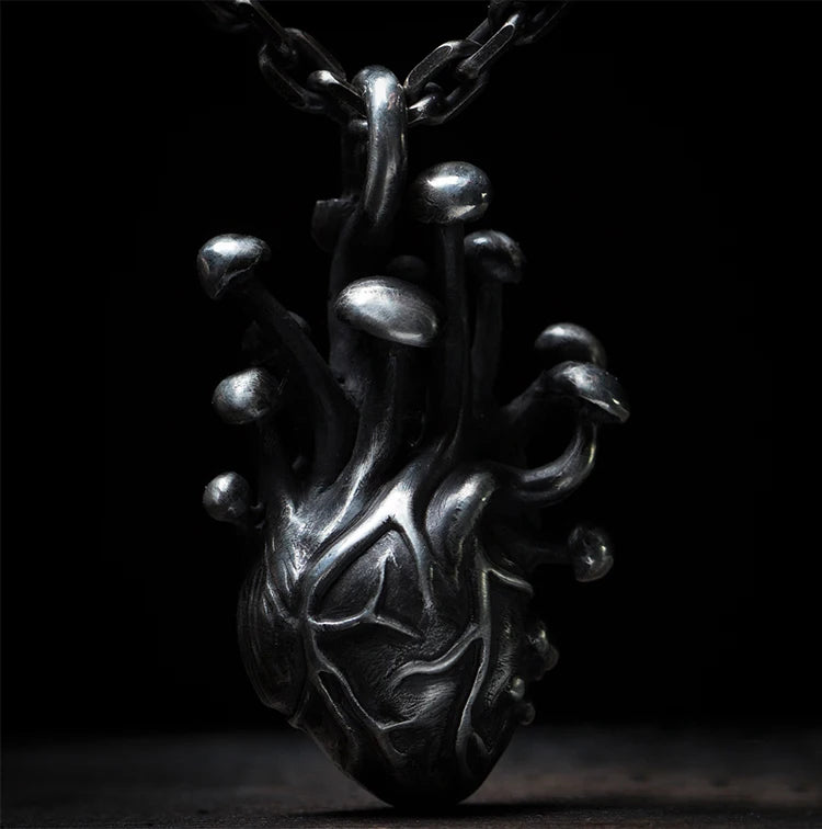 Collier avec pendentif en forme de cœur pour hommes, en acier inoxydable 316L, Style gothique, cadeau d'halloween pour Couple et ami, livraison directe, 2021