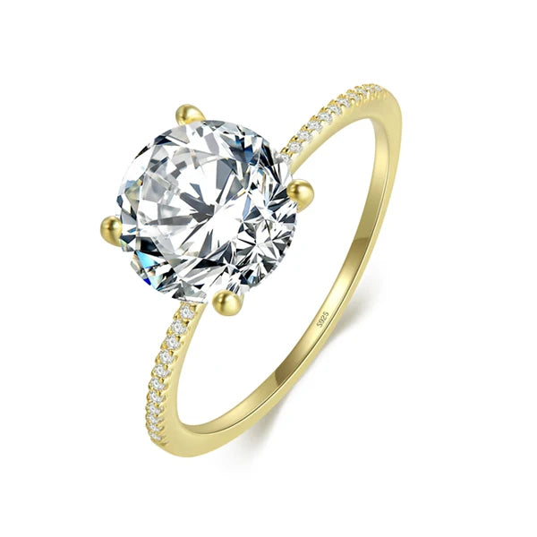 Bague en argent regardé 2023 pour femme, bijoux de mariage, fiançailles, classique, luxe, réel, solide, 3 carats, 10 cœurs, flèches, 925