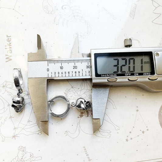 Boucles d'oreilles créoles articulées crâne tout nouveau cadeau en argent Sterling 925 Style européen bijoux fins à la mode pour femmes hommes