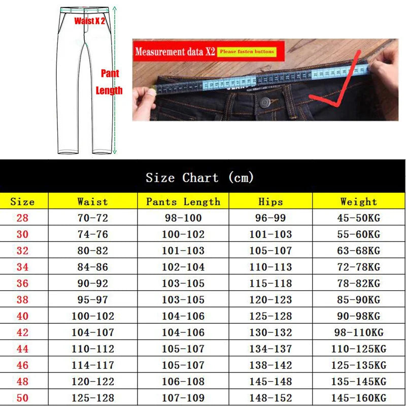 Jean Surdimensionné à Jambes Larges pour Homme, Pantalon en Denim, Grande Taille 10XL, à la Mode, pour le Travail, la Randonnée, 03