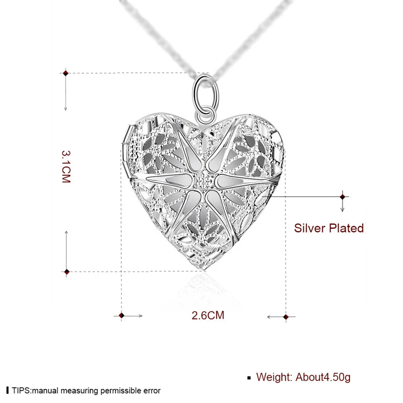 DOTEFFIL – collier avec pendentif cadre Photo en argent Sterling 925, chaîne serpent de 18/20/22/24 pouces pour femme, breloque, bijoux de mariage à la mode