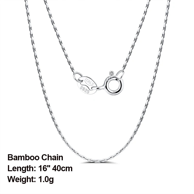 ORSA JEWELS véritable 925 collier en argent Sterling Figaro joint torique chaîne de cou torsadé serpent barre singapour boîte chaîne collier femmes 1