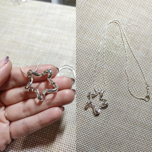 DOTEFFIL – collier avec pendentif étoile de mer en argent Sterling 925, chaîne serpent de 16 à 30 pouces pour femmes, bijoux de fiançailles de mariage à la mode