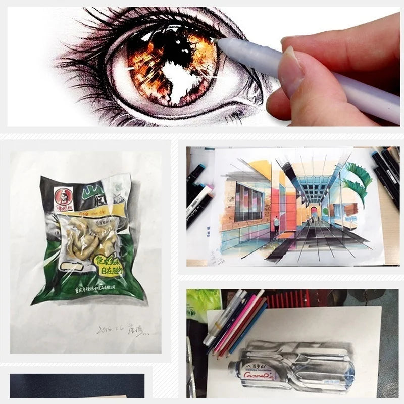 Ensemble de stylos à Gel blanc Premium, 3 pièces, pointe Fine de 0.6mm,