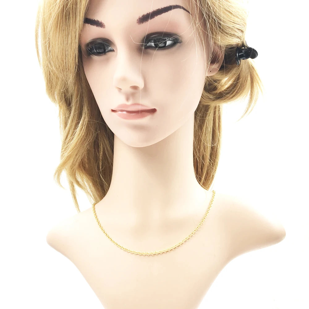Collier chaîne Belcher rond, flambant neuf, Bijoux à la mode, Style européen, Bijoux en or, cadeau pour hommes et femmes