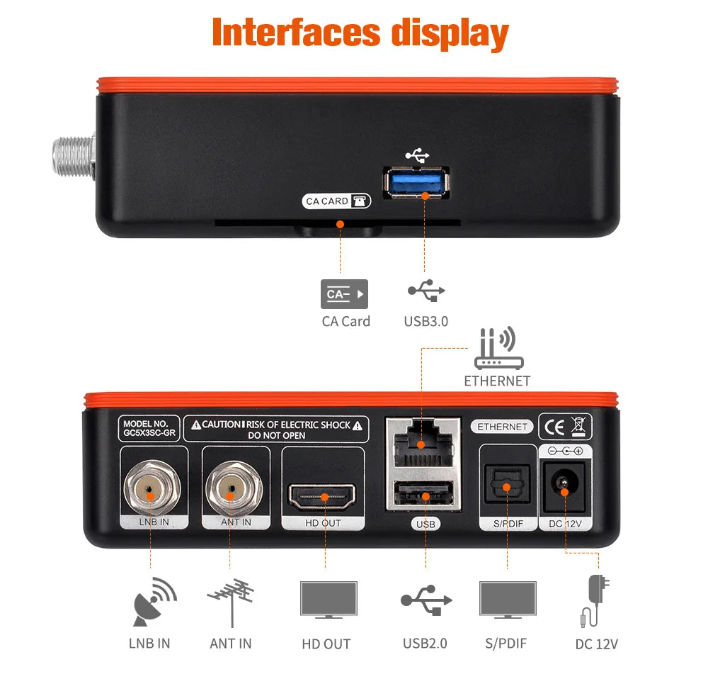 4K Ultra HD TV Box GTMEDIA GTCOMBO Android 9.0 + DVB-S2X/T2/C/ATSC-C(J.83B)/ISDBT Decoder Satellite Receiver Tuner Receiver H.265