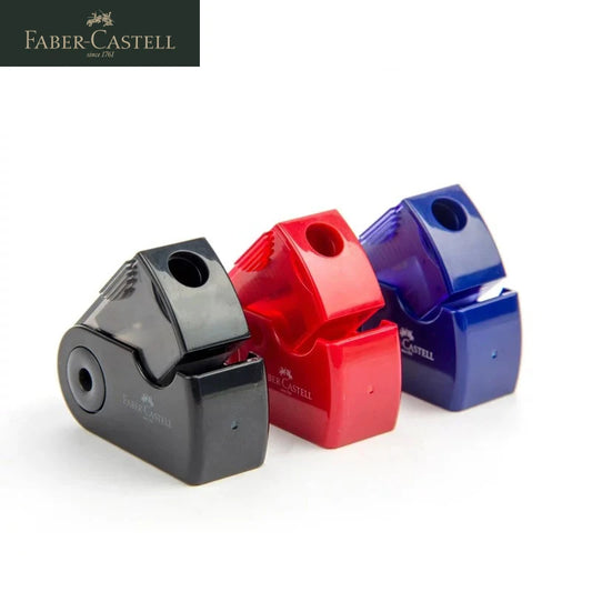 Faber-castell – Mini taille-crayon à commande manuelle, 1 pièce, 1827, rouleaux simples/doubles, Push-Pull, taille-crayon pour fournitures scolaires