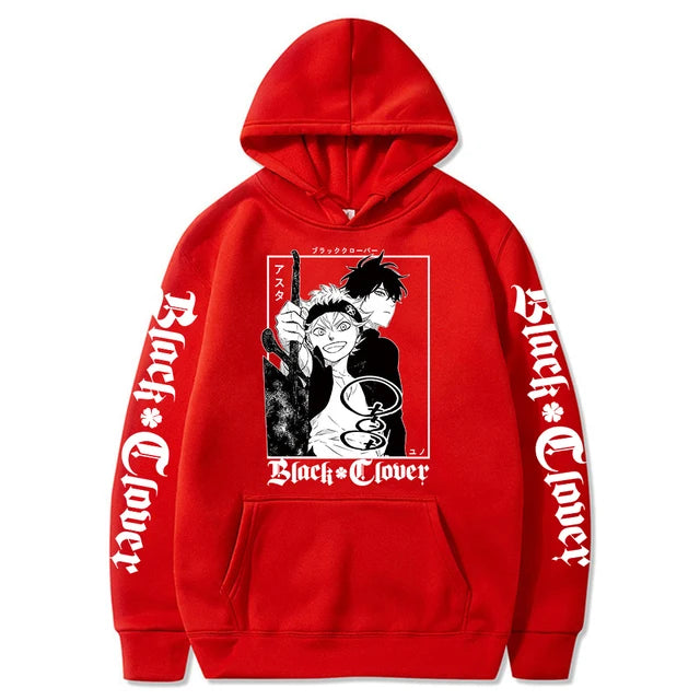 Sweat-shirt à capuche avec emblème de l'escouade de taureaux noirs, dessin animé Yami Asta, chevaliers magiques, pour hommes et femmes, décontracté, Harajuku, Streetwear
