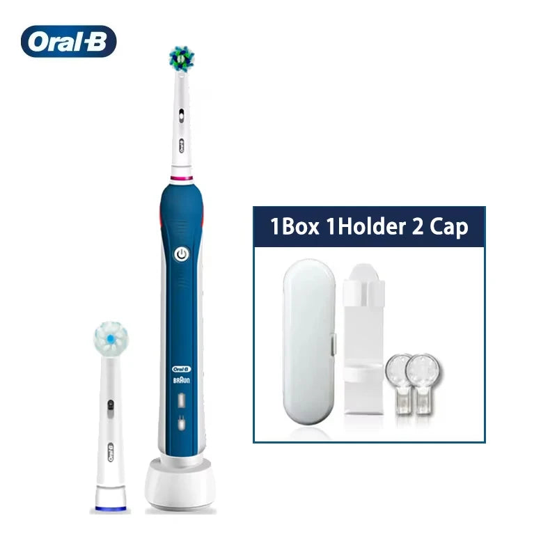 Brosse à dents électrique Oral B originale PRO 4000, capteur de pression 3D, nettoyage quotidien des gencives, soins de blanchiment, Modes douces et sensibles