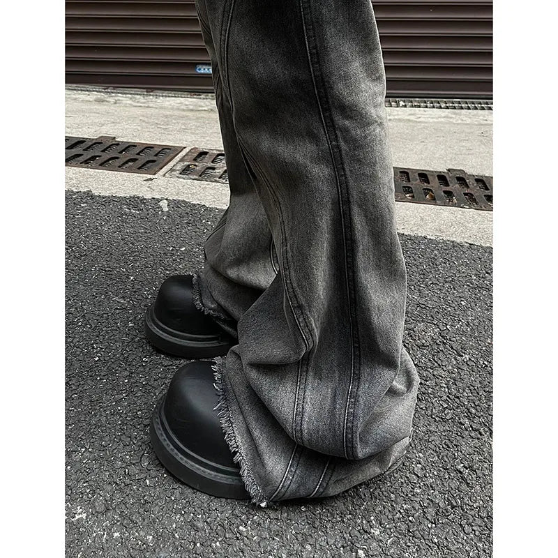 Jean droit taille haute vintage américain pour femme, denim baggy décontracté, surintendant ser, pantalon large Y2K, style grunge High Street, 2024