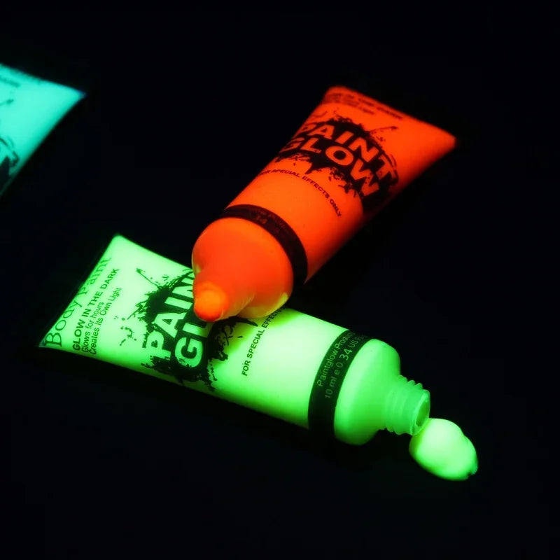 Peinture structurels ente UV Body Art pour enfants, néon, fête, festival, Halloween, cosplay, maquillage, visage, 5 pièces