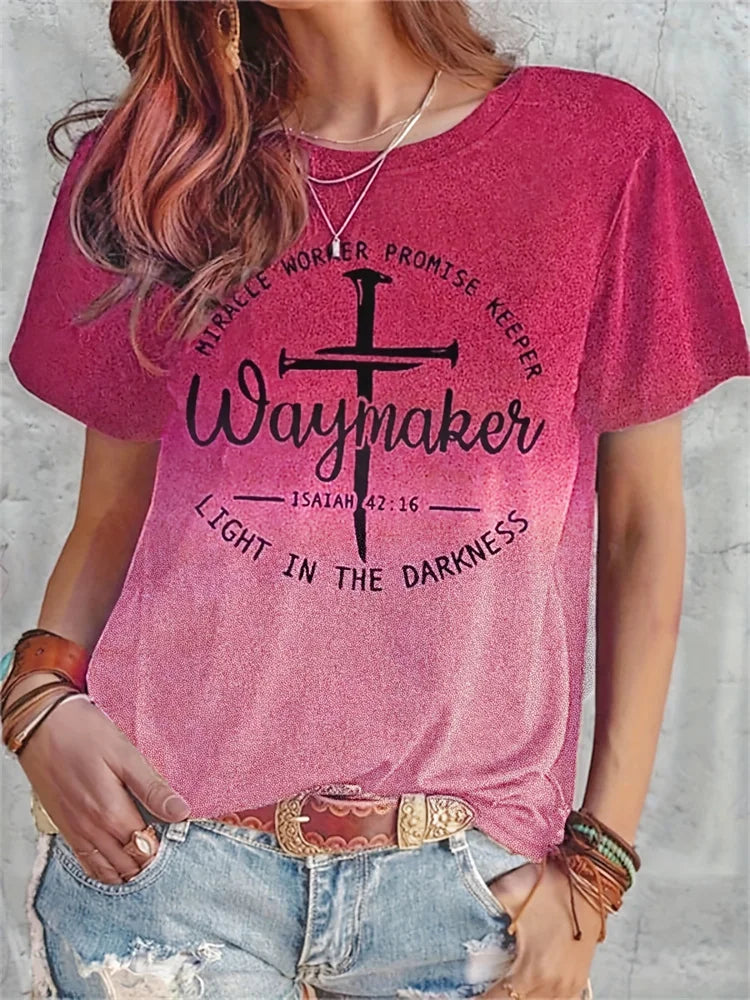 T-shirt col rond femme imprimé pissenlit mode de rue urbaine T-shirt ample femme quotidien décontracté élégant haut à manches courtes
