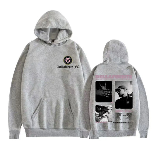Rappeur Dellafuente Album Tour 2025 graphique pull hommes vêtements mode Hip Hop musique sweat haute qualité surdimensionné sweats à capuche