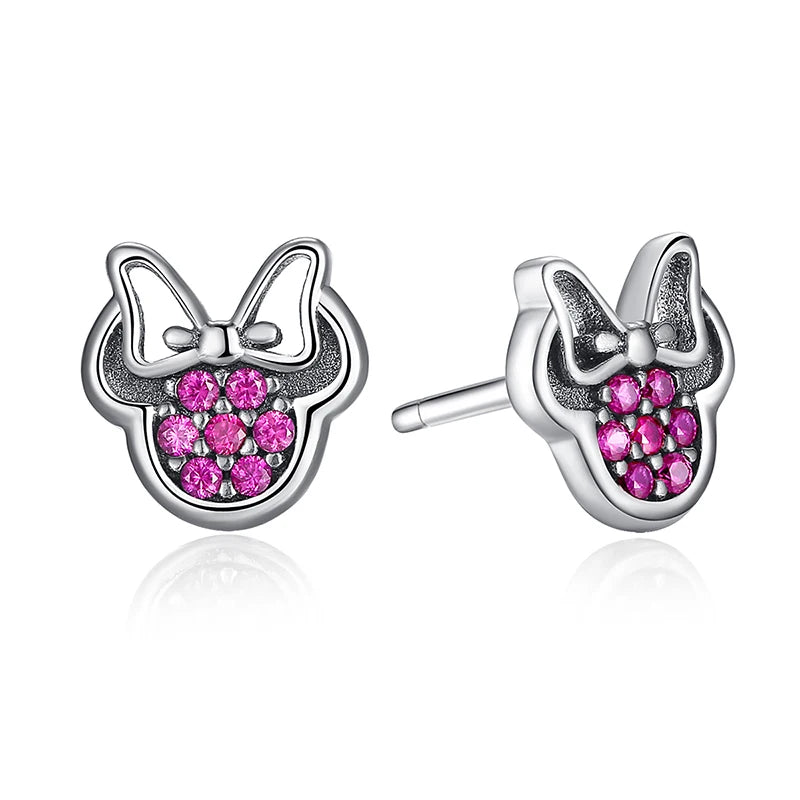 WOSTU boucles d'oreilles cœur fleur 100% argent Sterling 925 perle petites boucles d'oreilles pour femmes mariage fiançailles bijoux cadeaux