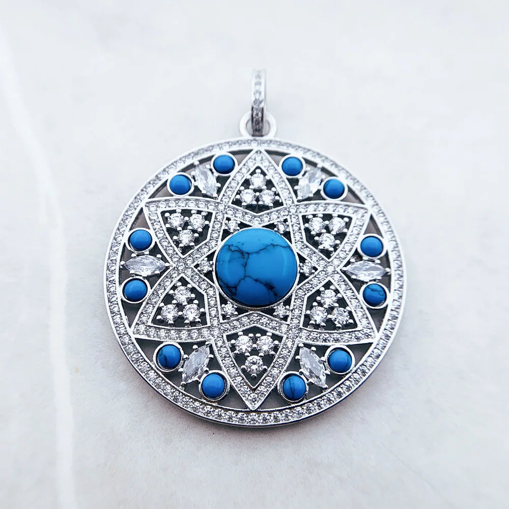 Pendentif bleu ornement flambant neuf mode Glam bijoux Europe 925 en argent Sterling accessoires âme cadeau pour les femmes