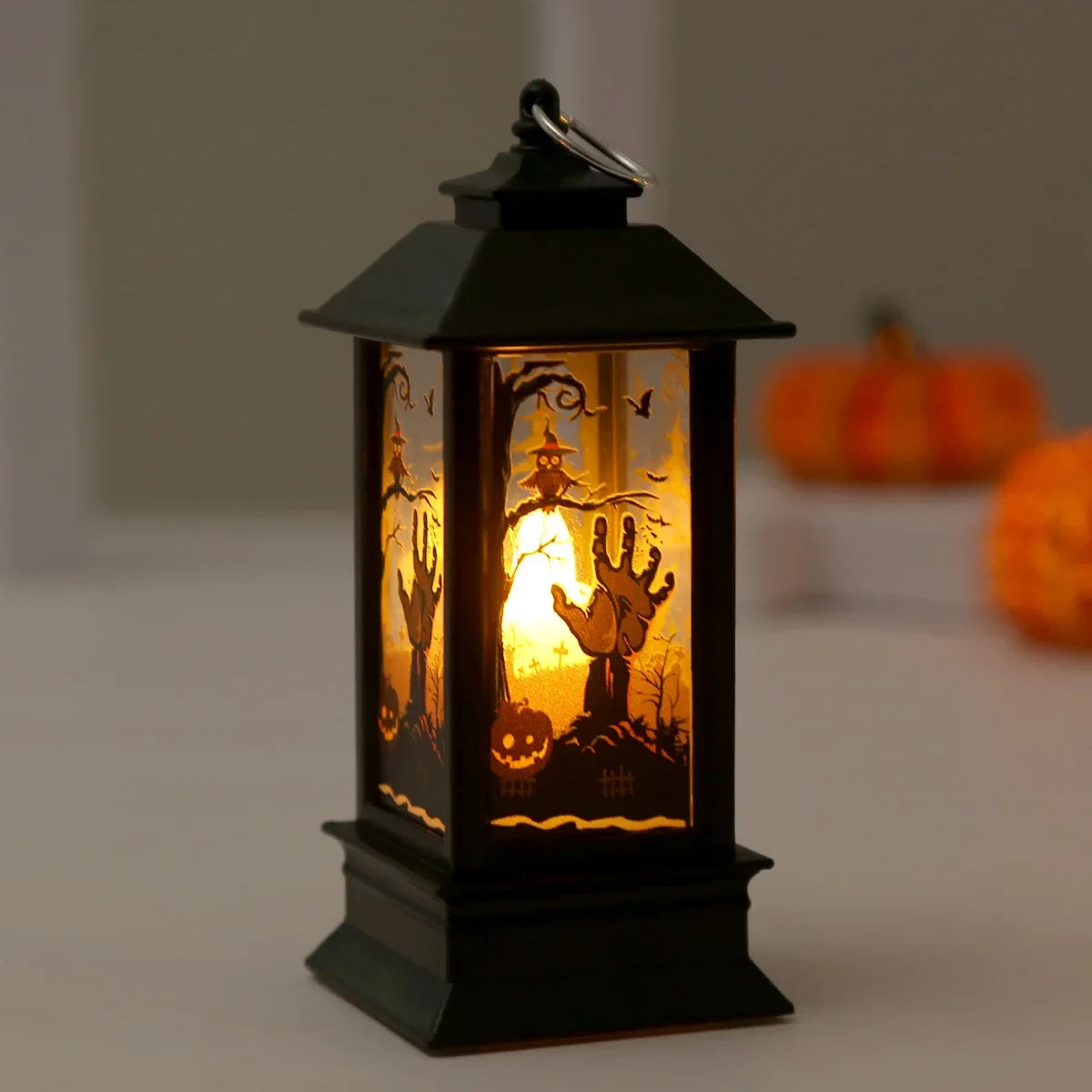 Lanterne LED en Forme de Citrouille et Fantôme, Luminaire Décoratif d'Nik, Accessoires d'Horreur, Idéal pour un Bar ou une ixd'Halloween