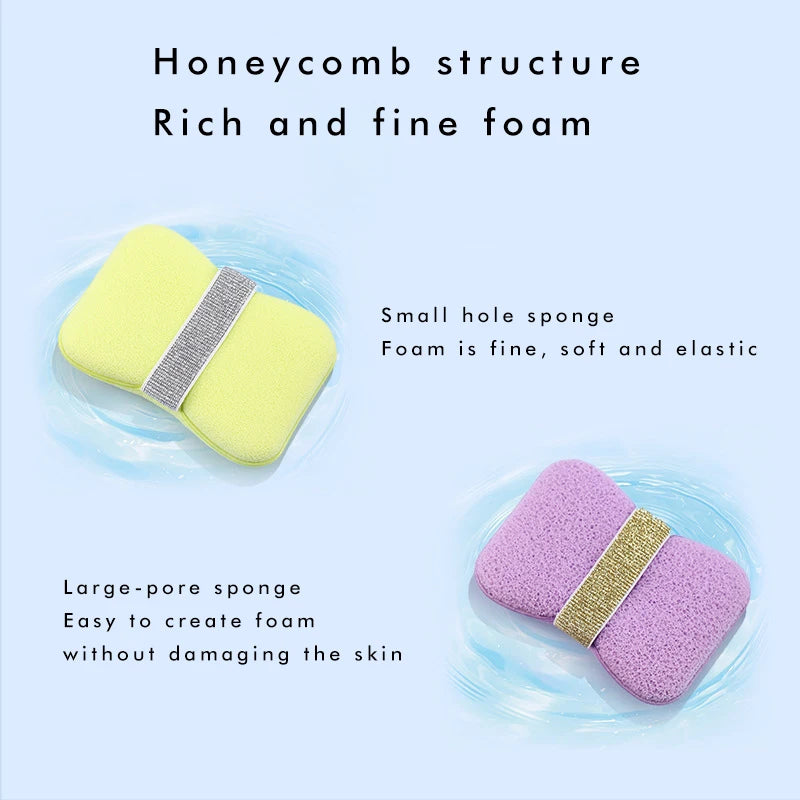 1 pièces éponge savon sac bain nettoyage moussant filet pochette corps exfoliant épurateur éponges salle de bain Nylon savon poche