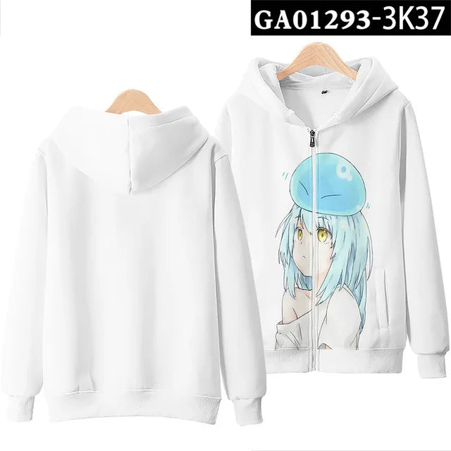 Sweats à capuche Anime Rimuru Tempest pour hommes et femmes, sweat à manches longues, vêtements Streetwear, costume Cosplay