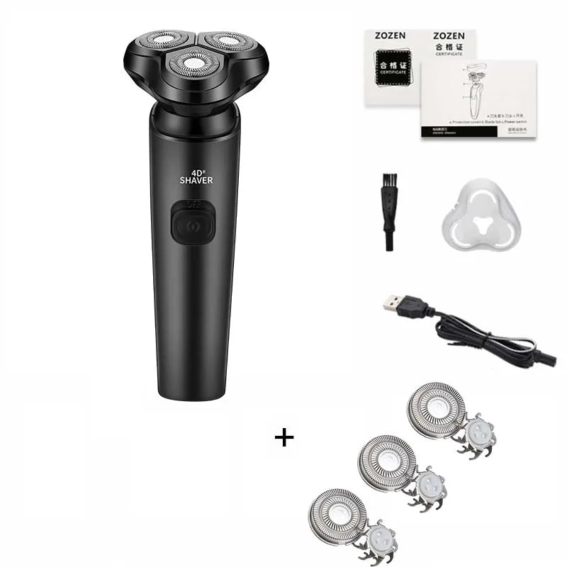 ZOZEN rasoir électrique rasoir électrique Rechargeable tondeuse à cheveux coupe Machine à raser pour hommes tondeuse à barbe humide-sec double usage