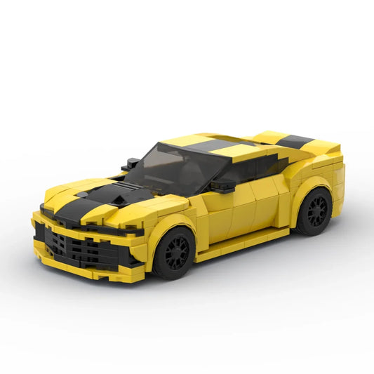 InhawBrick vitesse course Sport véhicule Racer Camaro jaune voiture bloc de construction adultes brique ensembles modèle jouets pour enfants