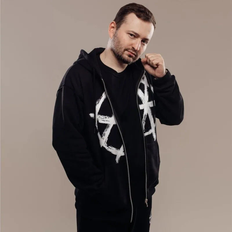 Pull à Capuche avec Imprimé Graphique Antihype pour Homme, Vêtement Streetwear, avec Fermeture Éclair, PVD, Hip Hop, Esthétique, Goth, Y2k, Harajuku