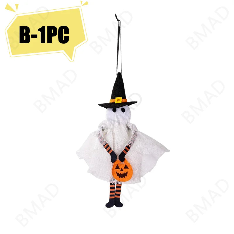 Pendentif décoratif suspendu pour Halloween, citrouille, chat noir, fantôme, crâne, ornement pour fête, jour des morts, décoration d'halloween pour la maison