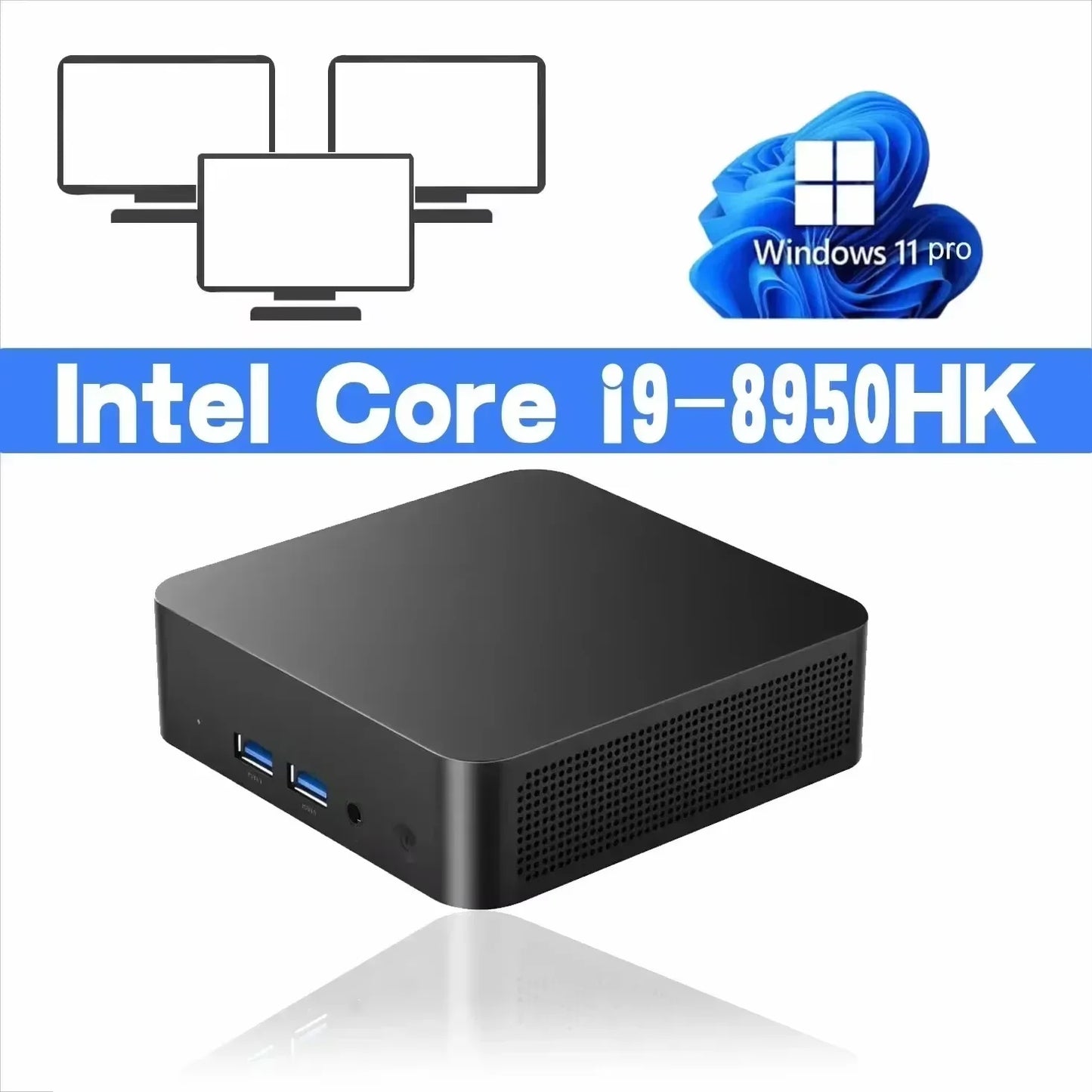 2025 New Windows 11 Intel N5095A/I9-8590HK Desktop/Home Use Computer BT5.2 Mini PC 16GB 2TB SSD Portable Mini Gaming PC