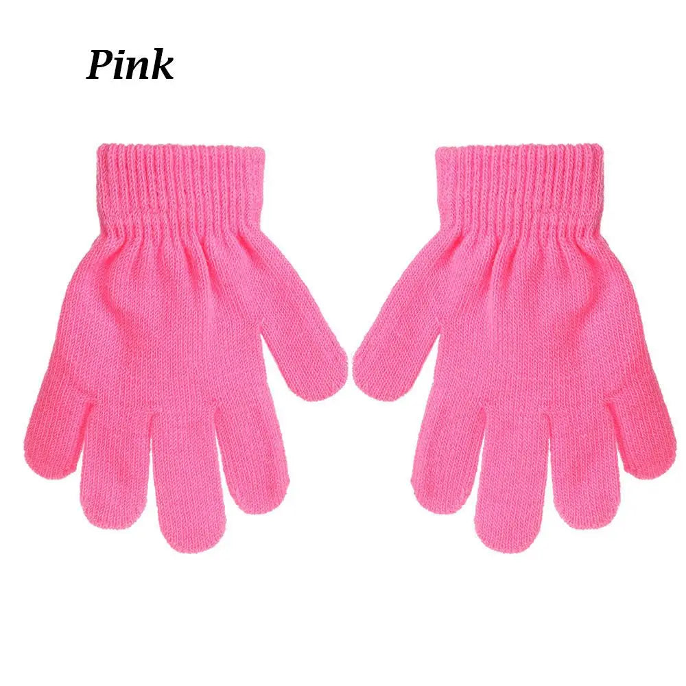 Gants extensibles simples et solides pour enfant, mitaines chaudes pour garçon et fille de 5 à 10 ans, collection automne et hiver