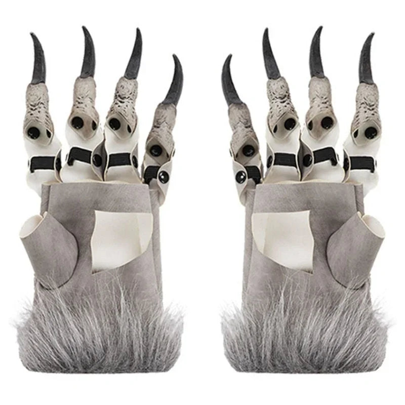 Gants de loup-garou d'halloween, Costume de Cosplay de fête de griffe de loup d'horreur de Festival fantôme