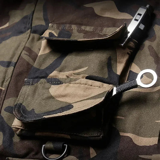 CamSolomon-Ensemble veste et pantalon cargo multi-poches pour homme, résistant à l'usure, coupe-vent, imbibé, entraînement en plein air, chasse, nouveau, 2 pièces