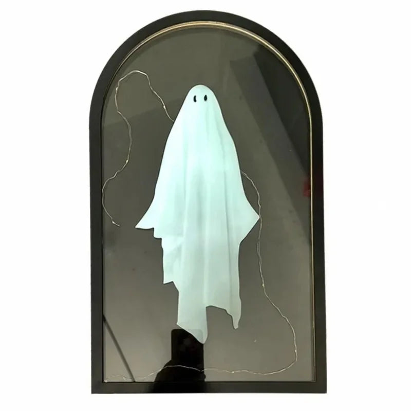 Miroir fantôme holographique pour Halloween, veilleuse, décoration d'horreur pour salle de maison, fournitures de fête d'halloween, accessoires de maison hantée