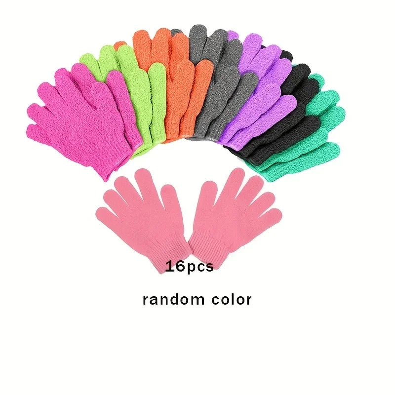 serviettes de bain domestiques à cinq doigts. Le matériau en nylon est durable. Mousse Dense et riche. Soyez utilisé des deux côtés pour un exfoliant facile