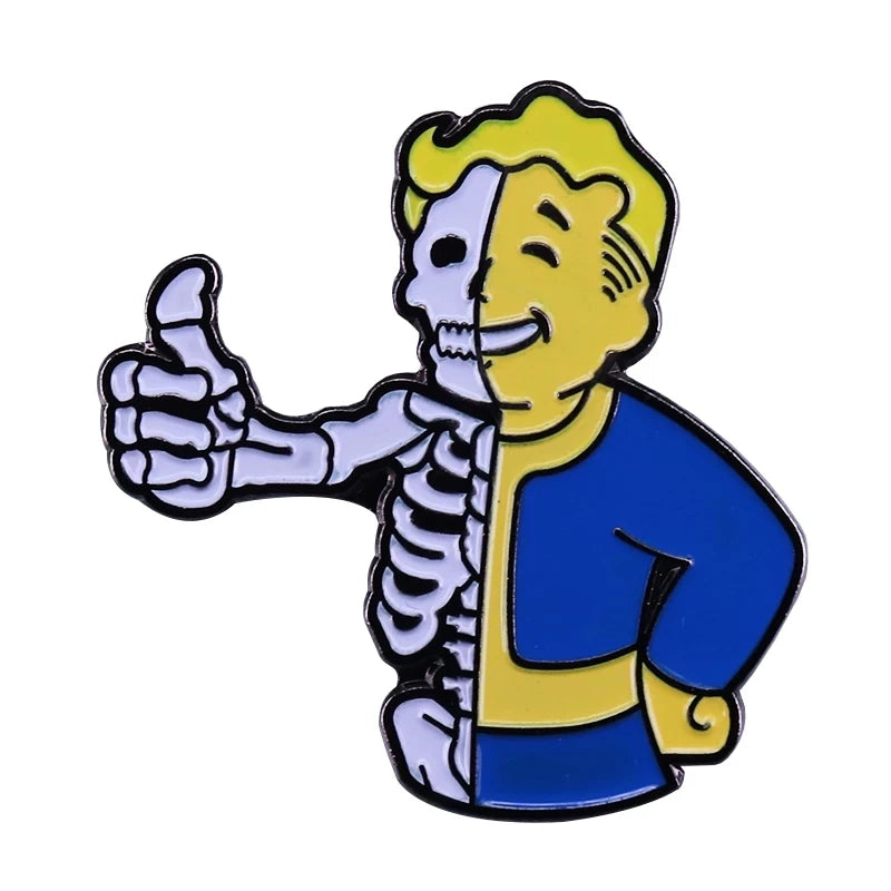 Épingles à revers de jeu pour garçons, mignon, sac à dos, jean, broche en émail,