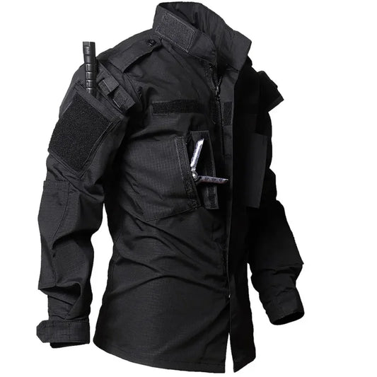 Ensemble d'entraînement tactique en plein air pour hommes, 2 pièces, nouvel ensemble équestre à manches longues, chemise de chasse, Design multi-poches respirant