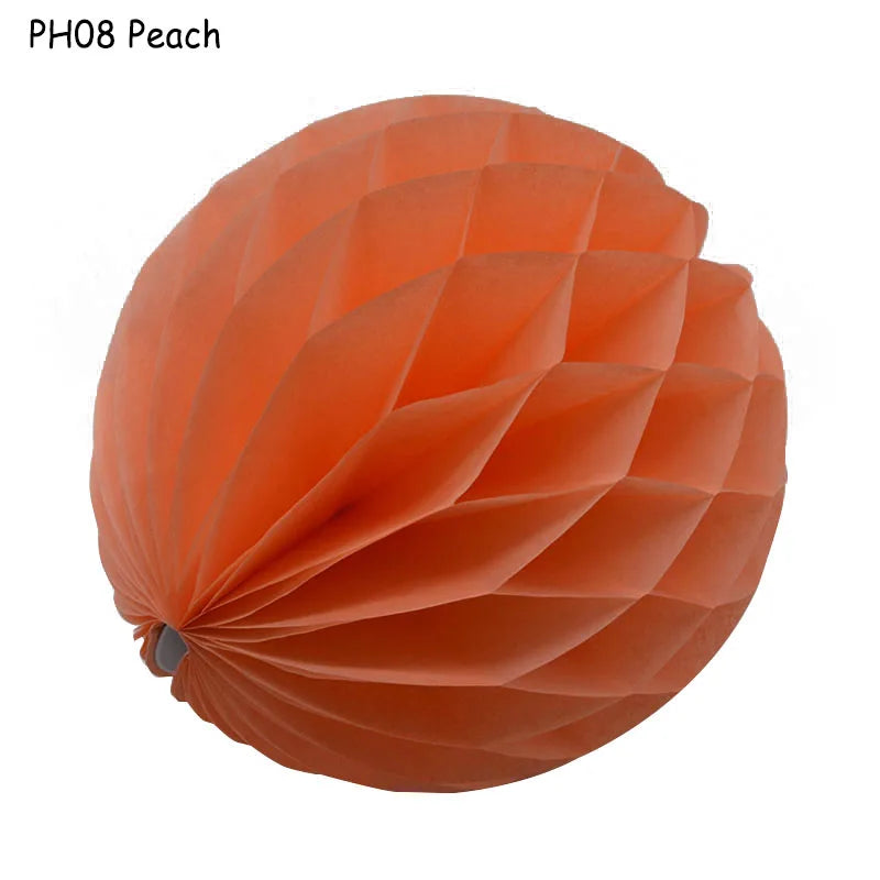 Boule décorative en papier nid d'abeille, 5 pièces/lot, 10/15cm, fleur Pastel, décoration de fête d'anniversaire pour mariage, enfant, fournitures de réception-cadeau pour bébé 8Z