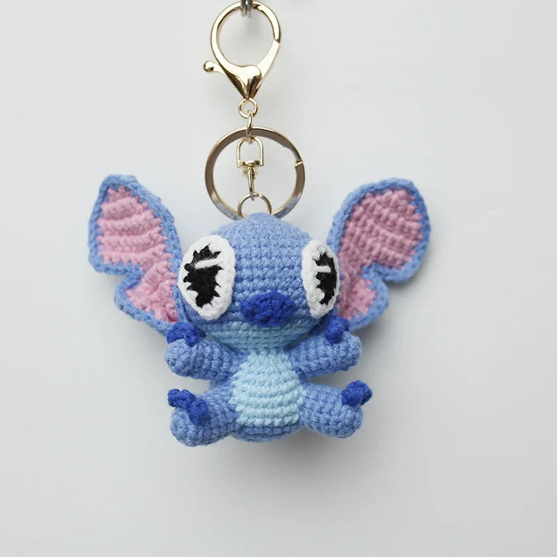 8cm Crochet tricoté point poupées en peluche porte-clés sac à dos tentures petit pendentif saint valentin remise des diplômes cadeaux d'anniversaire