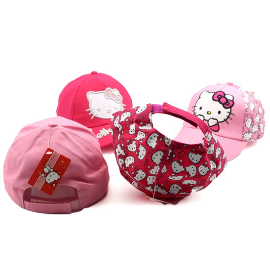 Casquette de Baseball pour enfants, dessin animé Sanrio Hello Kitty, casquette de soleil pour filles, casquette de printemps et d'été, dessin animé pour filles, Cosplay, cadeau à la mode