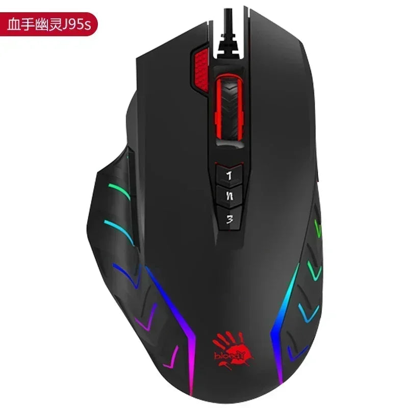 A4Tech sanglant J95s souris filaire Programmable automatique FM 5k moteur optique Pc ergonomie rvb e-sports souris de jeu Cf PUBG