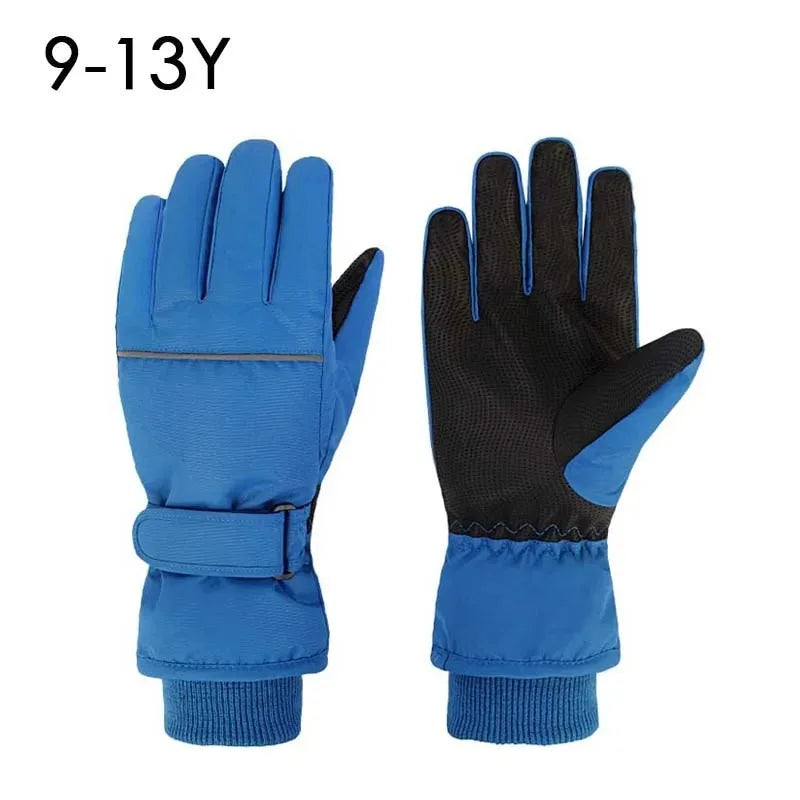 Gants de Ski imperméables pour enfants et adultes, épais, pour Snowboard, doublure polaire d'extérieur, gants d'hiver pour la famille, pour garçons et filles
