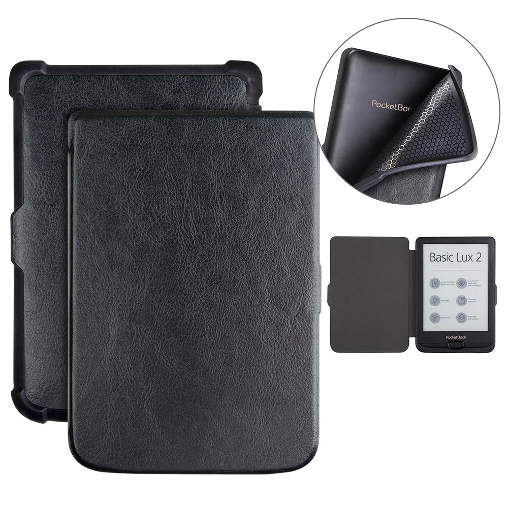 Étui en cuir pour Pocketbook Touch Lux 5 4 HD