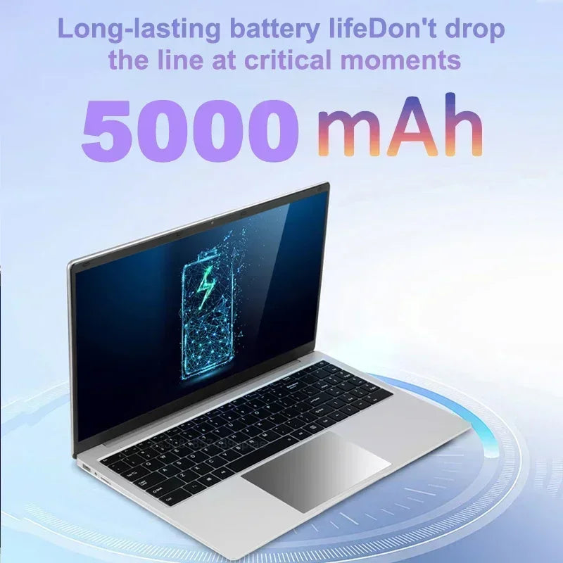 Ordinateur portable ultra fin de 15.6 pouces, 16 Go de RAM, Windows 11 Pro