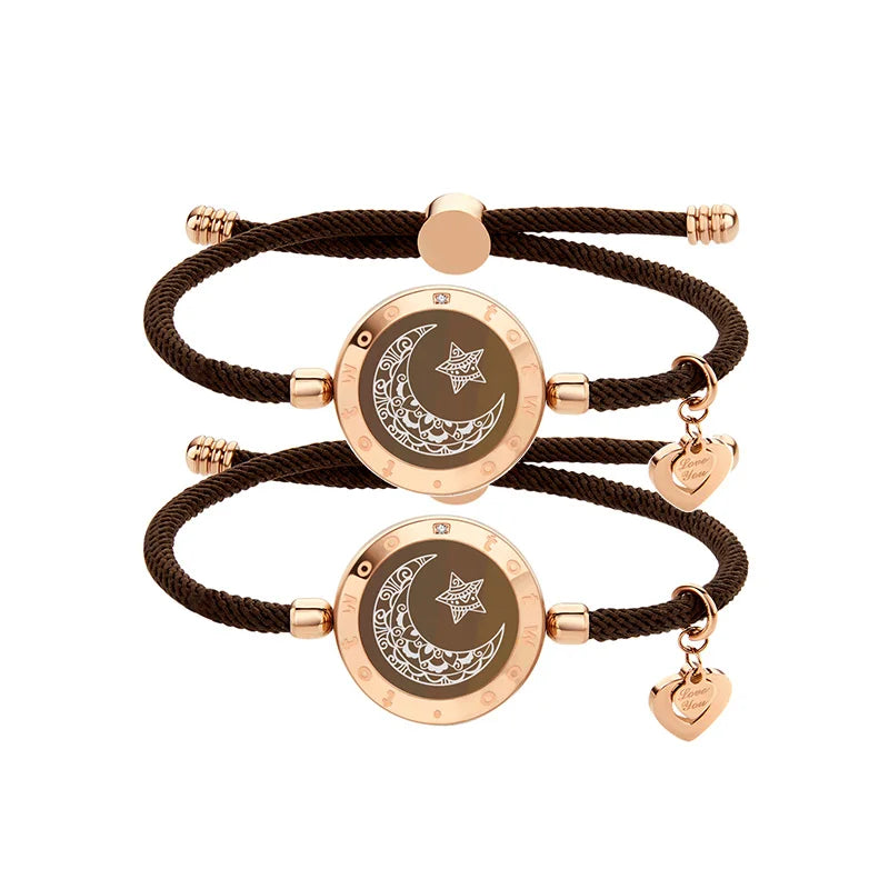 Totwoo cadeau de Couple romantique Bracelets Bluetooth intelligents avec rappel de vibrations pour iOS Android longue Distance